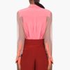 Chloé Pink Sheer Sleeve Silk Blouse in Multicolor (pink) - Lyst