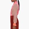 Chloé Pink Sheer Sleeve Silk Blouse in Multicolor (pink) - Lyst