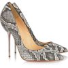 Christian Louboutin Lipsinka 120 Pinheeled Python Pumps in Gray (silver) - Lyst