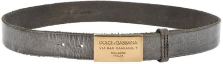 Dolce & Gabbana Metal Logo Belt in Gray for Men (grey) - Lyst
