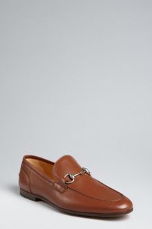 Gucci Cognac Leather Horsebit Loafers - Lyst