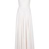 Halston Heritage Ruched Dress in White - Lyst