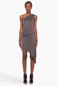 Helmut Lang Dark Grey Shale Jersey Dress - Lyst