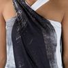 Helmut Lang Printed Drape Dress in Gray (white) - Lyst