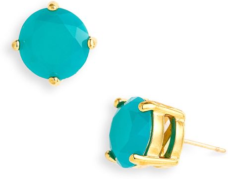 Kate Spade Colored Stone Stud Earrings in Blue (aqua) - Lyst