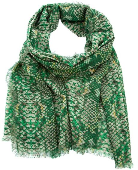 Marc By Marc Jacobs Snake Print Scarf in Green (snake) - Lyst