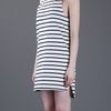 Markus Lupfer Striped Vest Dress in Beige (nude) - Lyst