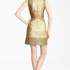 Missoni Metallic Patchwork Dress in Brown (gold) - Lyst