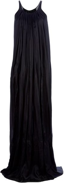 Rick Owens Extra Long Sleeveless Dress in Black - Lyst