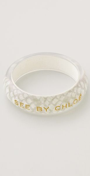 See By Chloé Print Bangle in Purple - Lyst