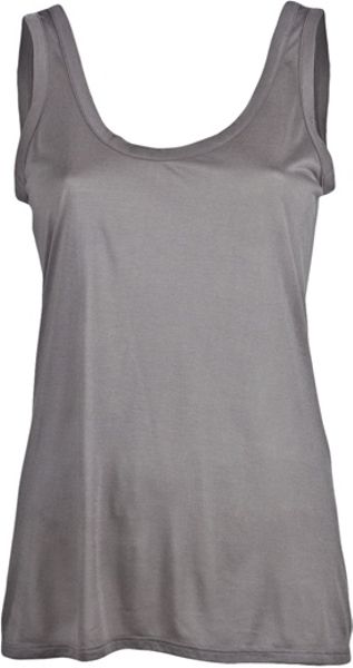 The Row Scoop Tank in Gray (mushroom) - Lyst