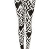 Topshop Aztec Print Leggings in Black (black/white) - Lyst
