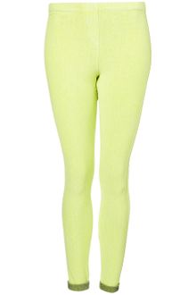 Topshop Fluro Denim Leggings - Lyst