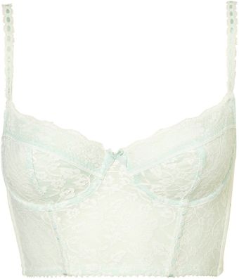 Topshop Mint Leafy Lace Bralet - Lyst