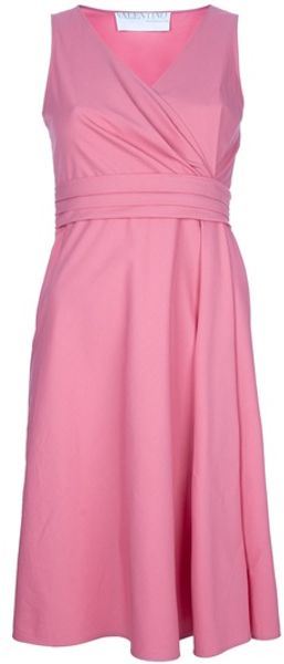 Valentino Wrap Look Dress in Pink - Lyst