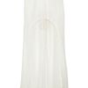 Vera Wang Drawstring Silkchiffon Maxi Skirt in White - Lyst