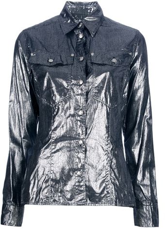 Versace Vintage Metallic Shirt - Lyst