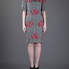 Yves Saint Laurent Print Dress in Gray (grey) - Lyst