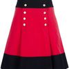 Yves Saint Laurent Button Up Skirt in Red - Lyst