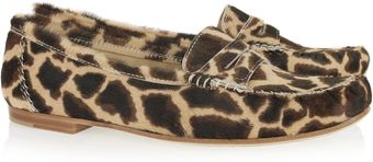 Brian Atwood Hampton Animalprint Calf Hair Loafers - Lyst