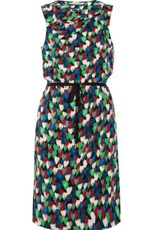 Diane Von Furstenberg Trista Printed Stretch Silk Dress - Lyst