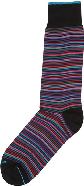 Duchamp Platinum Stripe Socks - Lyst