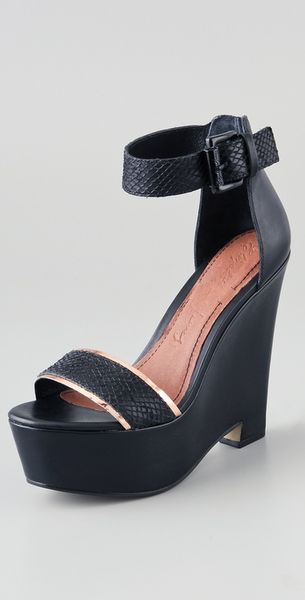 Elizabeth And James Sibil Wedge Platform Sandals - Lyst