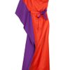 Ghadah One Shoulder Waist Belt Gown in Purple (animal) - Lyst