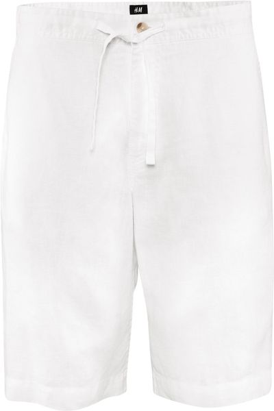 H&m Shorts in White for Men - Lyst
