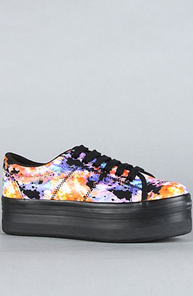 Jeffrey Campbell The Zomg Sneaker in Turquoise Orange Floral in Multicolor (turquoise) - Lyst