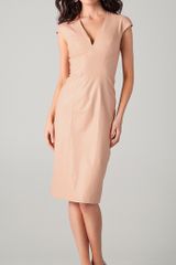 Reem Acra Nappa Leather Dress