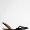 Sam Edelman Black Patent Harper Sling Back Flat Pump in Black - Lyst