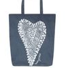 See By Chloé Blue Heart Motif Tote Bag in Gray (blue) - Lyst