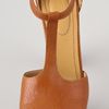 See By Chloé T Strap Platform Sandals in Brown (mustard) - Lyst