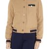 See By Chloé Varsity Style Wool Blend Felt Jacket in Brown (taupe) - Lyst