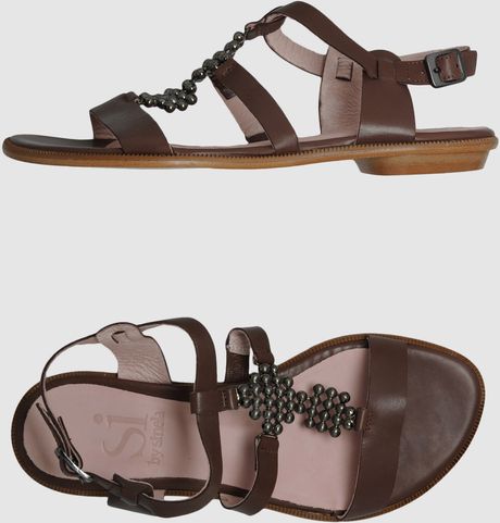 Si By Sinela Sandals in Brown (ivory) - Lyst