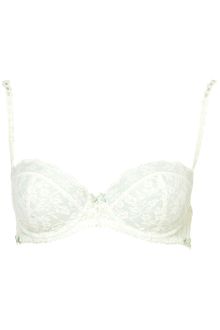 Topshop Mint Leafy Lace Balcony Bra - Lyst