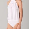 Alice + Olivia Halter Bodysuit in White - Lyst