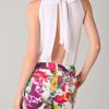 Alice + Olivia Halter Bodysuit in White - Lyst