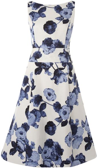 Ariella Floral Printed Ottoman Shift Dress - Lyst