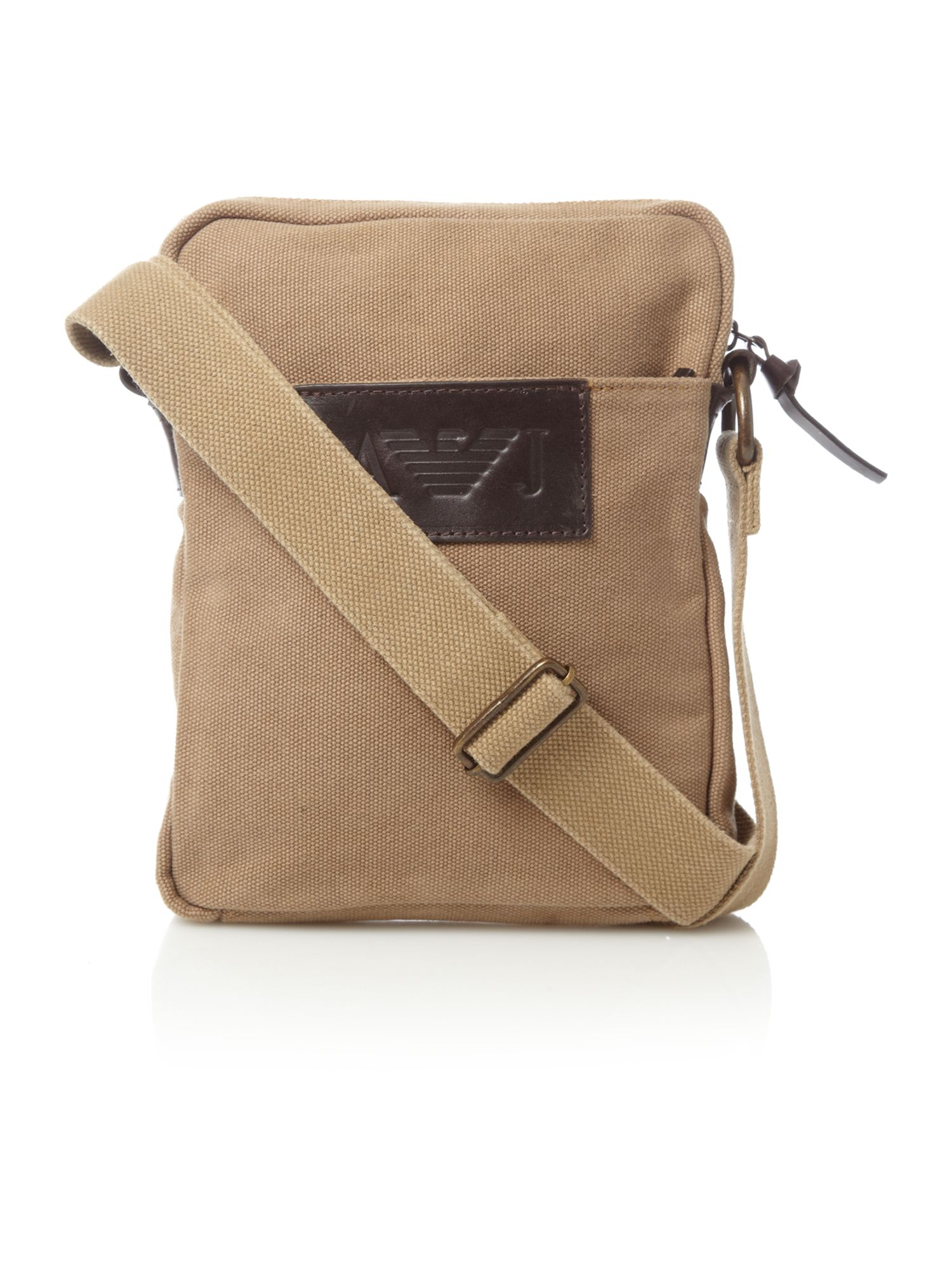 Armani Jeans Canvas Cross Body Bag in Brown for Men (sand) | Lyst