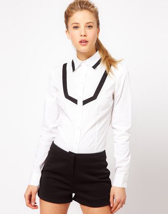 ASOS Collection Asos Shirt with Contrast Tipping - Lyst