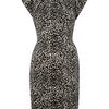 Ax Paris Animal Print Cap Sleeve Dress in Black (cream) - Lyst
