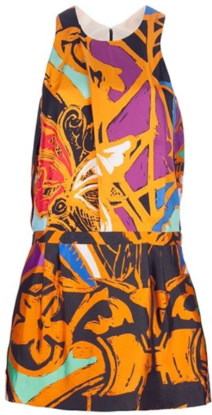 Balenciaga Print Dress in Multicolor (orange) - Lyst