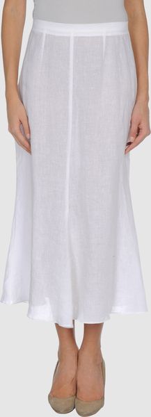 Betty Jackson Long Skirt in White - Lyst