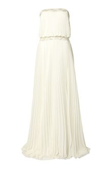 Biba Daisy Pleated Bandeau Chiffon Bridal Gown - Lyst