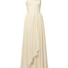 Biba Chloe One Shoulder Beaded Maxi Bridal Gown in Beige (sand) - Lyst