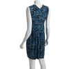 Calvin Klein Print Jersey Vneck Pocket Dress in Blue - Lyst
