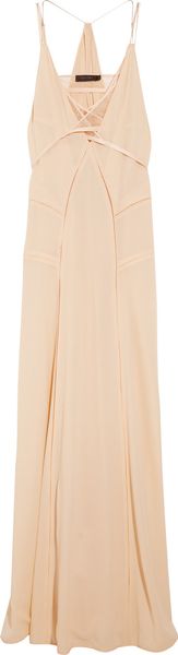 Calvin Klein Karios Tulletrimmed Silkcrepe Gown - Lyst