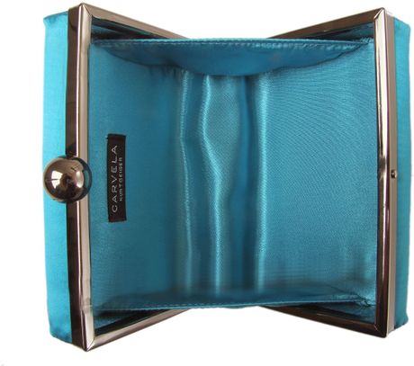 carvela blue clutch bag